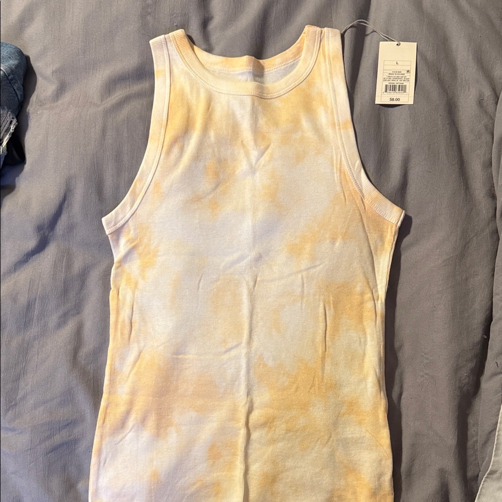 a new day Tie-Dye Tank Top in Yellow and White